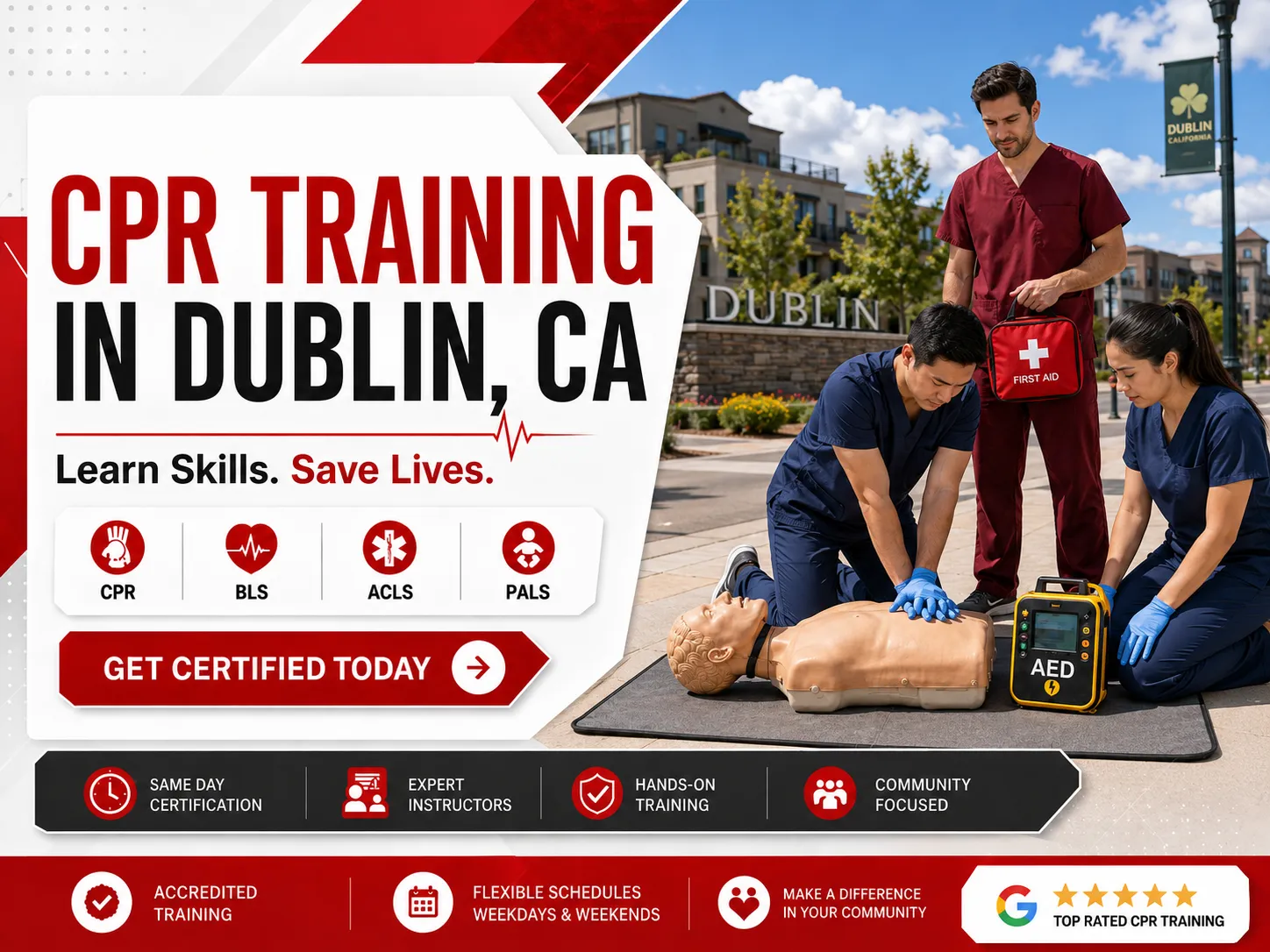 CPR, BLS, ACLS & PALS Certification Course in Dublin, CA